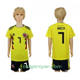 Billige Fotballdrakter Colombia Bacca 7 Barn VM 2018 Hjemmedraktsett